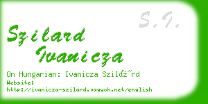 szilard ivanicza business card